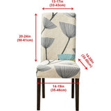 Stoelhoezen, set van 6 stuks, stretch moderne stoelhoezen voor eetkamerstoelen, stoelhoezen voor schommelstoelen, universeel, wasbaar, afneembare stoelhoes voor eetkamer, hotel, banket, keuken, beige bladeren