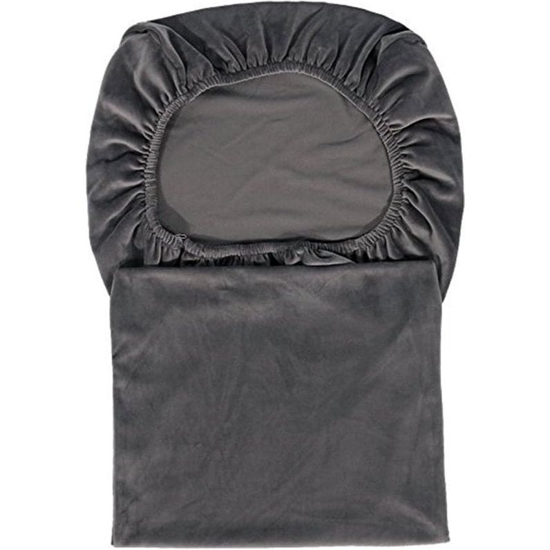 Hoezen voor eetkamerstoel, fluwelen stretch, van spandex pluche, voor solide, grote eetkamerstoelen, beschermende hoezen, decoratief