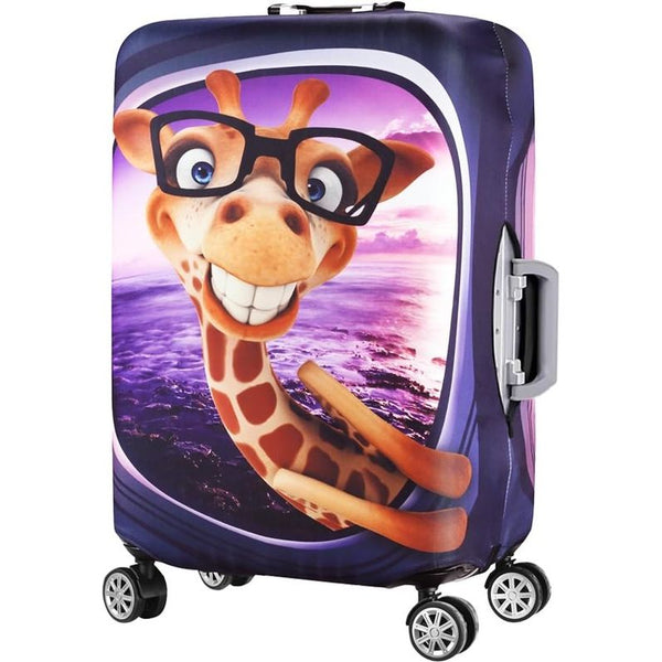 3D-printontwerp Reiskoffer Beschermende trolleykofferhoes 19"-30" hoes (L (past op 26"-28" trolleykoffer), Giraffe