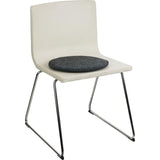 Zitkussen, vilt, rond, stoelkussen, zitkussen, gewatteerd, Ø 35 cm, voordeelverpakking van 4 stuks, antraciet