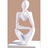 3 stuks denkers standbeelden decoratie, abstract beeldje hars sculptuur figuren denker decoratie woonkamer boekenkast slaapkamer kantoor