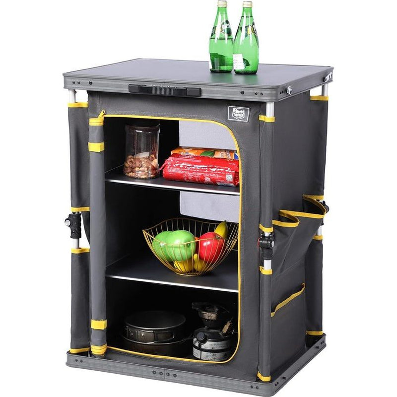 Campingkast, opvouwbaar, campingkeuken, inklapbaar, auto, vouwkast, keukenbox, klapkast, draagbaar, met draagtas