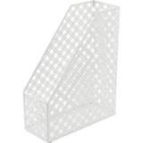 bureau-organizer 4-delige kantoorset/tafelbladplank metalen rooster Inclusief: A4 brievenbakje x 1, A4 krantenrek x 1, brievenhouder x1, pennenhouder x 1 - wit