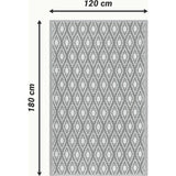 Buitentapijt, 120 x 180 cm groot, terrastapijt, balkontapijt, buitentapijt, balkon, tapijt, tuin, loper, tuintapijt, ruitpatroon, donkergrijs.