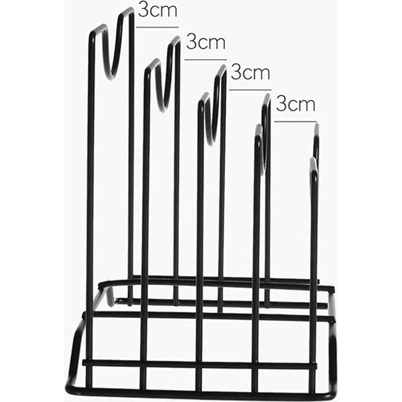 Pannendekselhouder, dekselhouder, pannenhouder, 4 sleuven, geschikt voor alle soorten deksels, bespaart ruimte in de keuken en houdt keukengerei hygiënisch, 26,2 x 21,8 x 16,2 cm