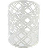 bureau-organizer 4-delige kantoorset/tafelbladplank metalen rooster Inclusief: A4 brievenbakje x 1, A4 krantenrek x 1, brievenhouder x1, pennenhouder x 1 - wit