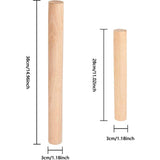 2 stuks deegroller beukenhout - deegroller hout klein, milieuvriendelijke Franse deegroller houten deegroller roller, rolling pin voor pizza, fondant, cake, koekjes