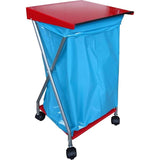 Trash bag stand with 4 wheels, 120 liter sheet steel, standard, trash bag holder, waste bag holder. Vuilniszakstandaard met 4 wielen, 120 liter plaatstaal, standaard, vuilniszakhouder, afvalzakhouder.