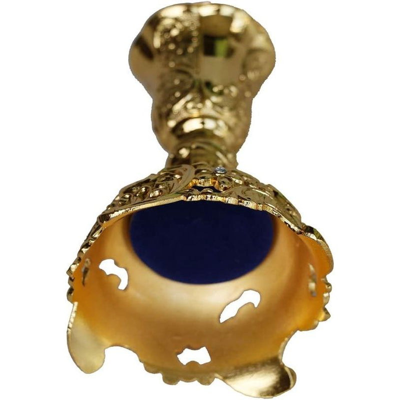 Luxe gegraveerde gouden kandelaars Set van 2 premium gouden kandelaars (goud)