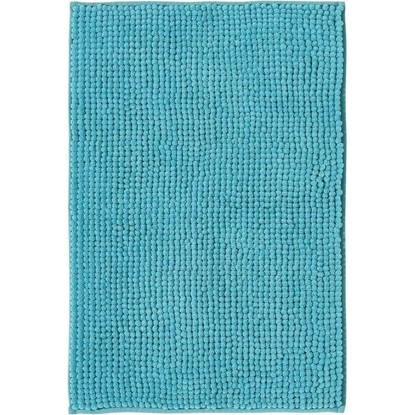 Badmat antislip, kan worden gecombineerd als badmatset, badkamertapijt, badmat, wasbaar van chenille, douchemat voor douche, badkuipen, wc-decoratie, petrol turquoise, 50 x 80 cm.