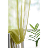 Groene voile gordijnen lijn 140x245cm set van 2, transparante ogen gordijnen met gordijnhouder