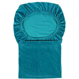 Hoezen voor eetkamerstoel, fluwelen stretch, van spandex pluche, voor solide, grote eetkamerstoelen, beschermende hoezen, decoratief