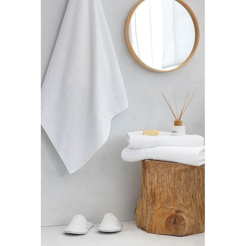 2 x grote badhanddoeken 100% katoen 550 gsm extra zacht absorberend en sneldrogend 100 x 150 cm wit