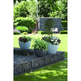 Plantenpot, zwart/graniet, diameter 30 cm, hoogte 22 cm