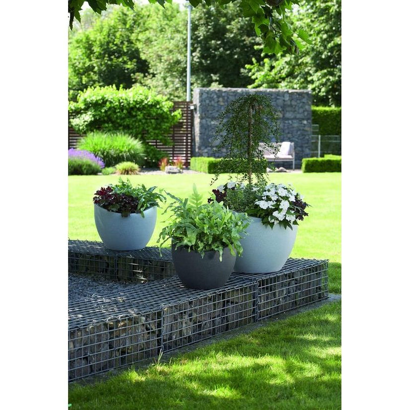 Plantenpot, zwart/graniet, diameter 30 cm, hoogte 22 cm