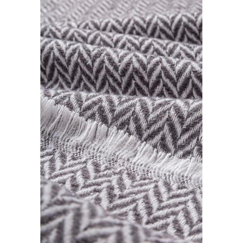 Katoenen plaid extra zacht vier seizoenen multifunctionele sprei bed Foulard sprei banksprei (donkergrijs) 120x180cm