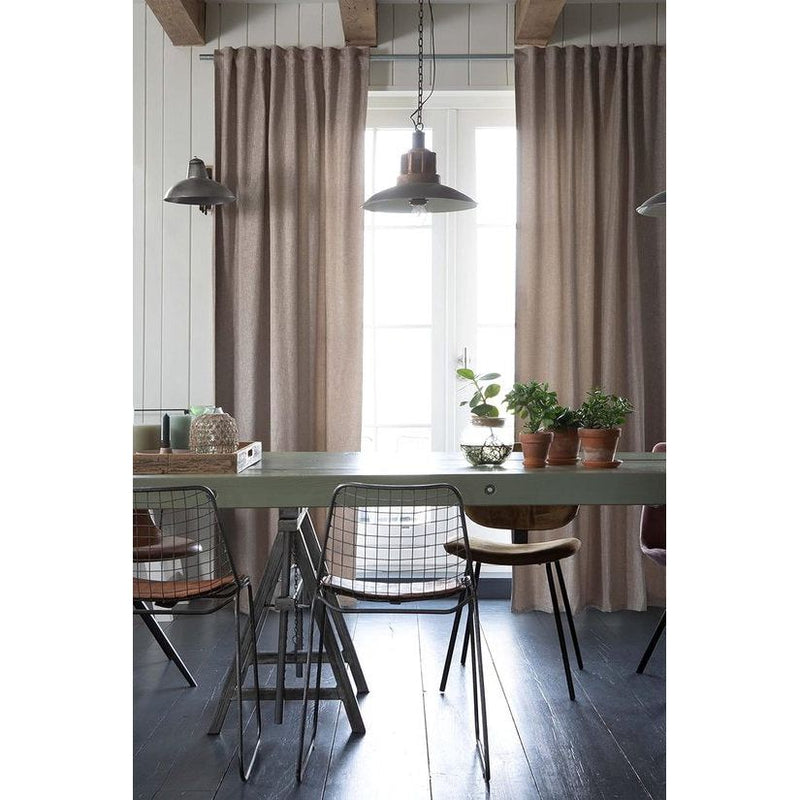 Sundown 09 198732 Verduisteringsgordijn met verborgen tabs, beige verduisterend, warmte-isolerend, energiebesparend 255 x 135 cm gordijn voor woonkamer, slaapkamer, hal