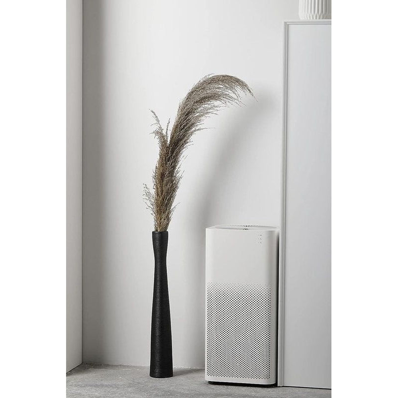 Cutfouwe Vaas, zwart, 50 cm hoog, vloervaas, modern, grote keramische vaas voor pampasgras