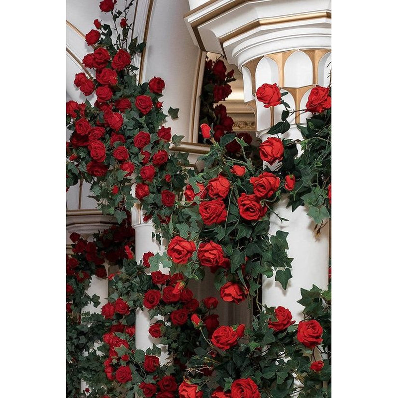 Rozen, Kunstbloemen, realistic enkele steel, bloemen, zijde, rozenboeket voor bruiloften, feest, kantoor, woondecoratie, rood, 12 stuks