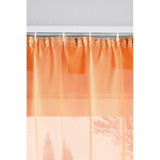 Set van 2 gordijnen, transparante gordijnset voor woonkamer, voile, lusgordijn met loodbandsluiting, H x B 245 x 140 cm, oranje