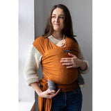 Draagdoek voor baby's en pasgeborenen, elastische babydrager voor pasgeborenen vanaf de geboorte en peuters tot 16 kg, eenvoudig te binden (bruin/bruin)