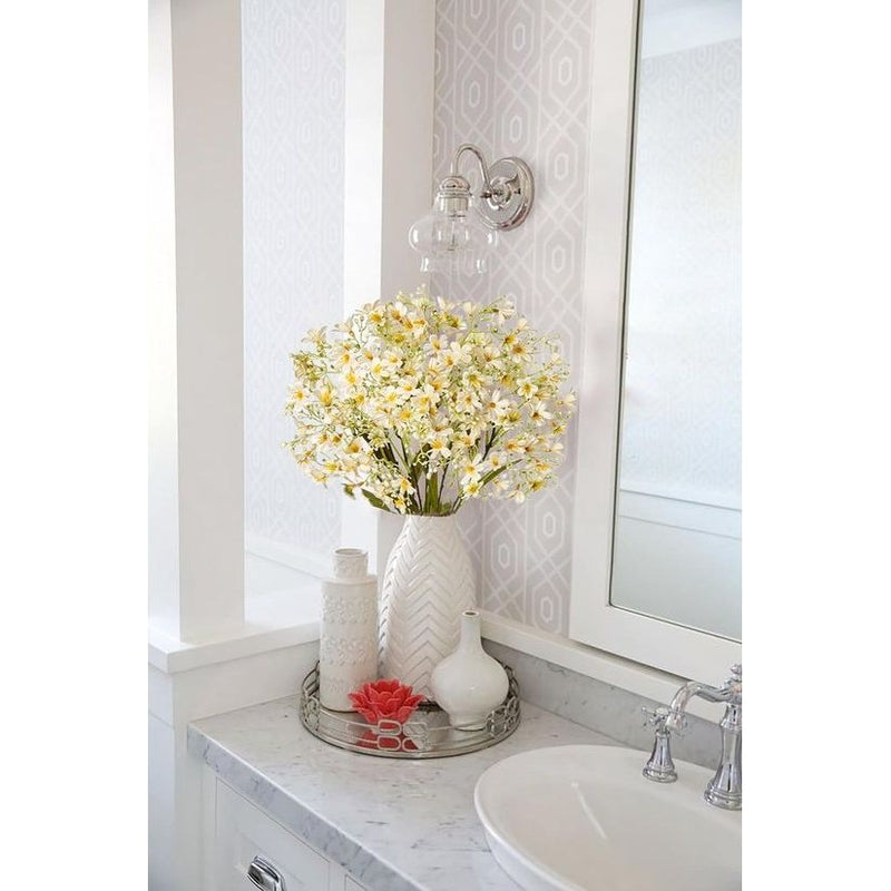 3 Pieces Wild Flowers Artificial with Long Stem Bendable Artificial Flowers for Living Room Bathroom Decoration Home Decoration Flower Arrangement Artificial Flowers Silk Plastic Flowers Mixed 03