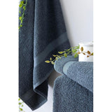 2 grote badhanddoeken, 100% katoen, 550 g/m², extra zacht, absorberend en sneldrogend, afmeting 100 x 150 cm, donkergrijs.