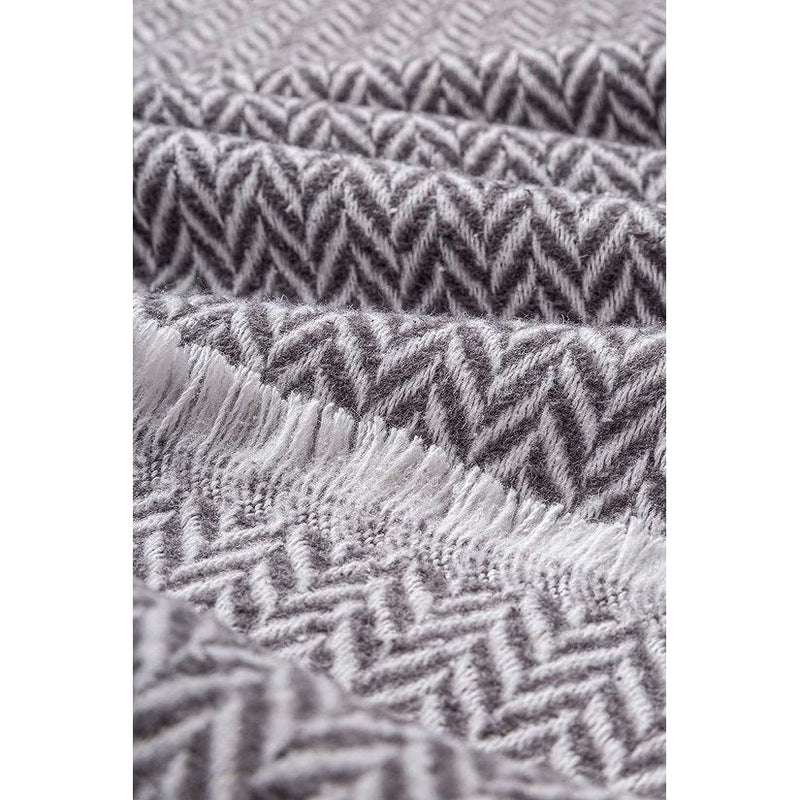 Katoen extra zacht plaid Four Seasons multifunctionele sprei bed Foulard sprei banksprei donkergrijs 230x240cm