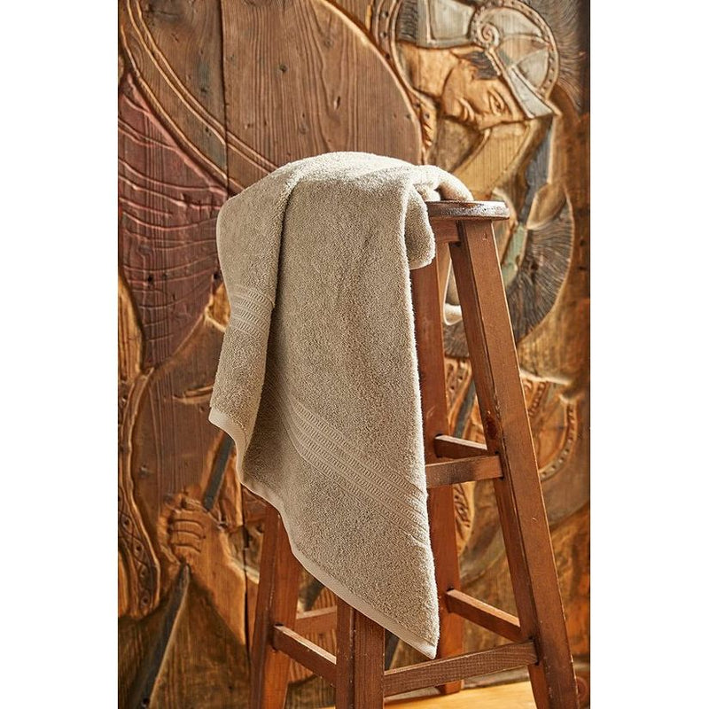 Biologische katoenen handdoekenset, 4 x handdoeken, 50 x 100 cm, zacht en absorberend, 100% Turks katoen, Oeko-Tex Made in Green en GOTS-gecertificeerd (kegelbruin)