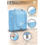 Tas & toilettas voor dames en heren, toilettas, make-uptas en toilettas met elastische bandhouders voor toiletartikelen, cosmetica, reisaccessoires, make-up, (M) Babyblauw, m, toilettas