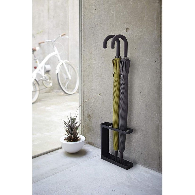 Grind paraplustandaard, zwart, staal/polypropyleen, minimalistisch design, 23,5 x 6,5 x 24,3 cm (l x b x h)