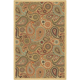 Modern ontwerp vloerkleed met rubberen achterkant 100 x 150 cm beige.