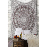 Mandala stoffen wandtapijt decoratieve strandhanddoek hippie tapijt olifant gooi tapijt 213x137 cm kastanjebruin Vertaling: Mandala stoffen wandtapijt decoratieve strandhanddoek hippie tapijt olifant gooi tapijt 213x137 cm kastanjebruin