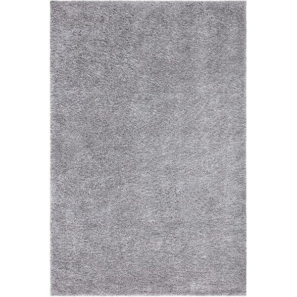 Hoogpolig, shaggy woonkamertapijt, effen, grijs, vierkant, 150x150 cm, hoogpolig slaapkamertapijt, effen, zacht en pluizig, modern