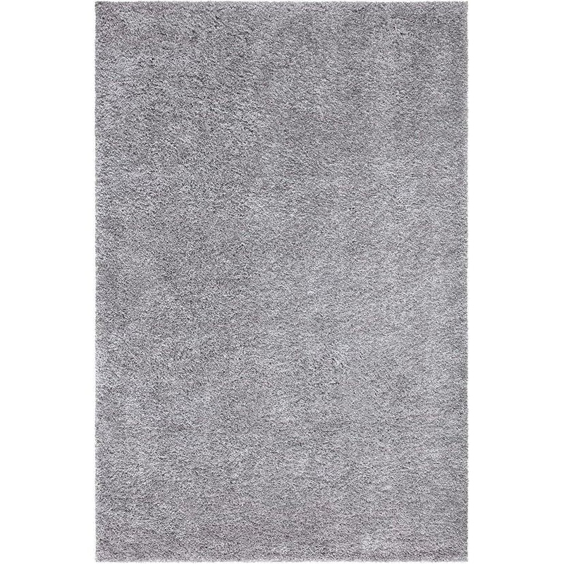 Hoogpolig, shaggy woonkamertapijt, effen, grijs, vierkant, 150x150 cm, hoogpolig slaapkamertapijt, effen, zacht en pluizig, modern