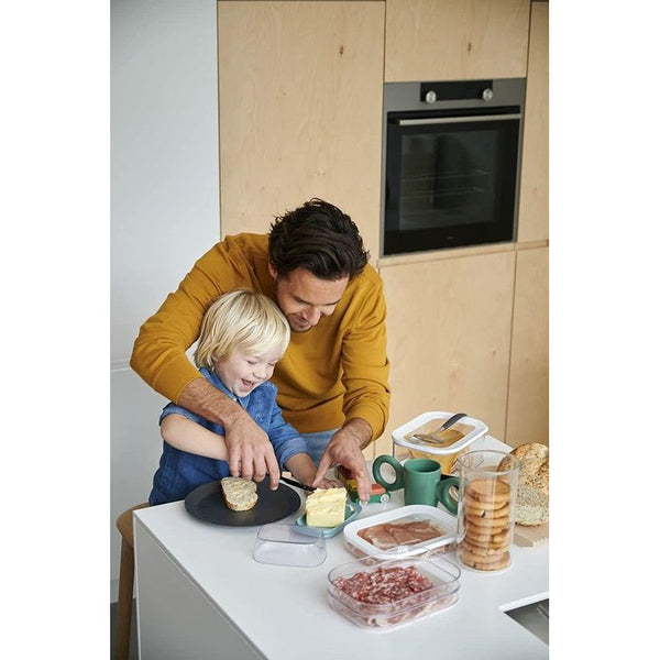 2-delig Vershouddozen starterset Meat and Cheese Modula voorraaddoos - ideaal voor het bewaren van levensmiddelen - vaatwasmachinebestendig, wit
