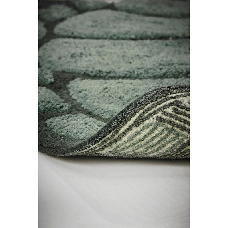 Badmat Lazy in de vorm van een schildpad, Staycation collectie, decoratie voor de badkamer, duurzaam katoen, Oeko-Tex®-standaard 100 gecertificeerd - groen, 75 x 98 cm