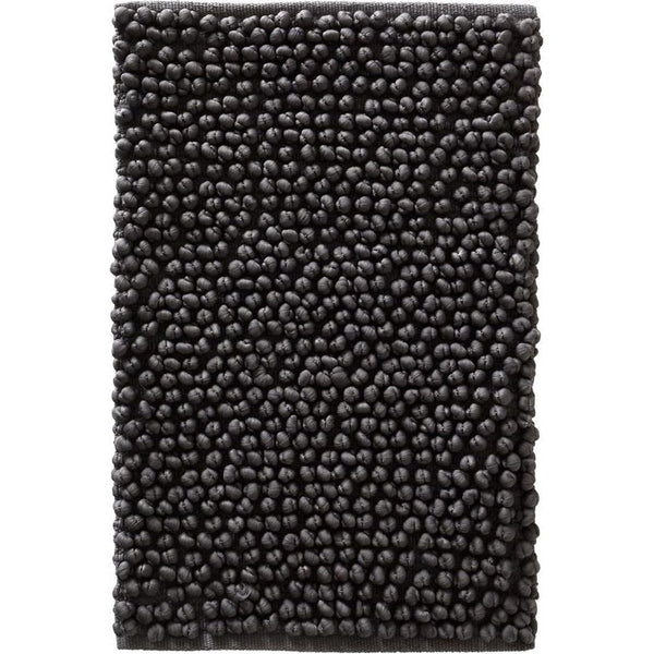 Popcorn-badmat, mix van katoen en polyester - grijs, 80 x 150 cm Popcorn-badmat, een mix van katoen en polyester - grijs, 80 x 150 cm.