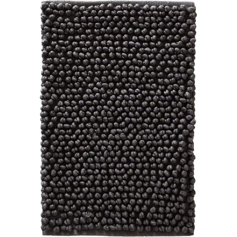 Popcorn-badmat, mix van katoen en polyester - grijs, 80 x 150 cm Popcorn-badmat, een mix van katoen en polyester - grijs, 80 x 150 cm.