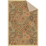 Modern ontwerp vloerkleed met rubberen achterkant 100 x 150 cm beige.