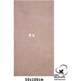Set van 4 handdoeken handdoeken handdoeken afmetingen 50x100 cm 100% katoen kleur cappuccino