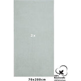 2 stuks saunahanddoekenset, saunadoeken, badhanddoeken, 100% katoen, saunahanddoeken afmetingen 70 x 200 cm, kleur jade