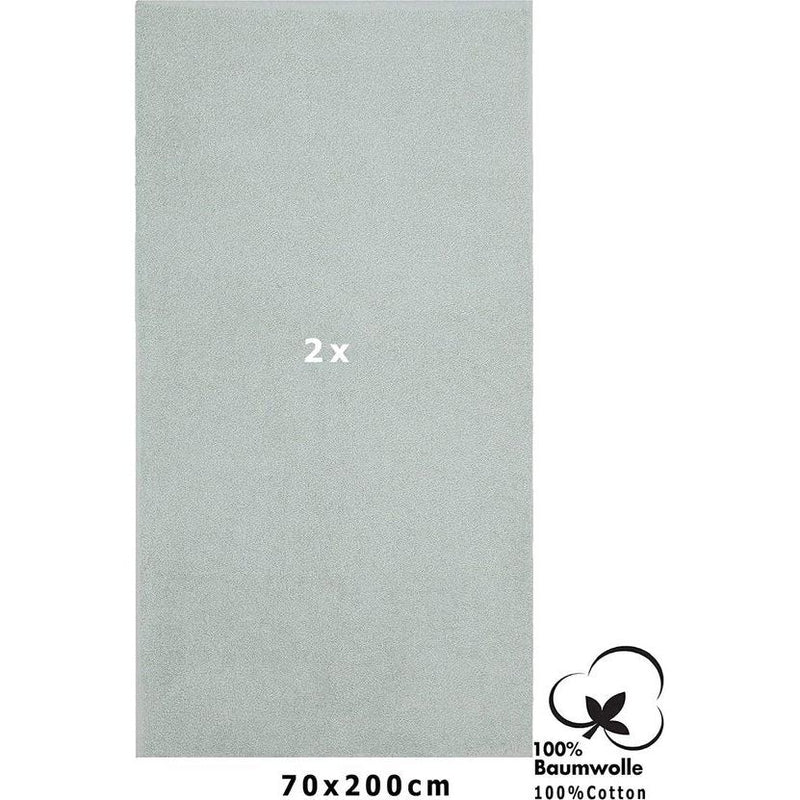 2 stuks saunahanddoekenset, saunadoeken, badhanddoeken, 100% katoen, saunahanddoeken afmetingen 70 x 200 cm, kleur jade