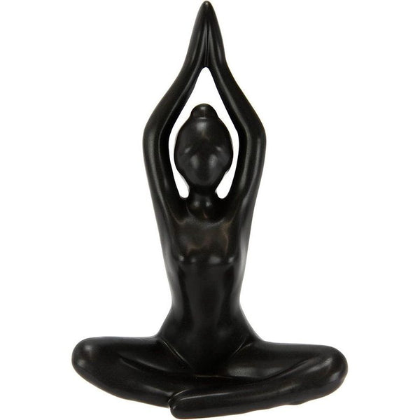 Yoga figuur vrouw meditatie decoratief figuur deco pilates yoga dame yogabiguur yogasculptuur dame meditatie beeld ornament mensenfiguur decoratief element motief om te versieren cadeau-idee keramisch figuur cadeau