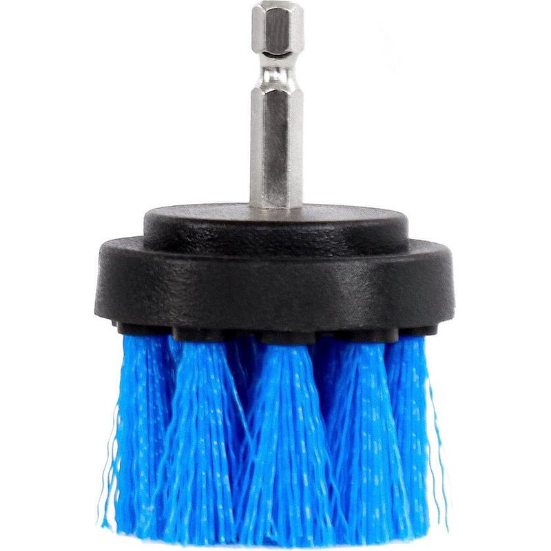 Krachtreinigingsborstels, 6-delige borstelopzetset, gezeste schacht, middelhard boorborstels voor tegels, keramiek, hout, kunststof, blauw middelhard, voor accu schroevendraaier en boormachine