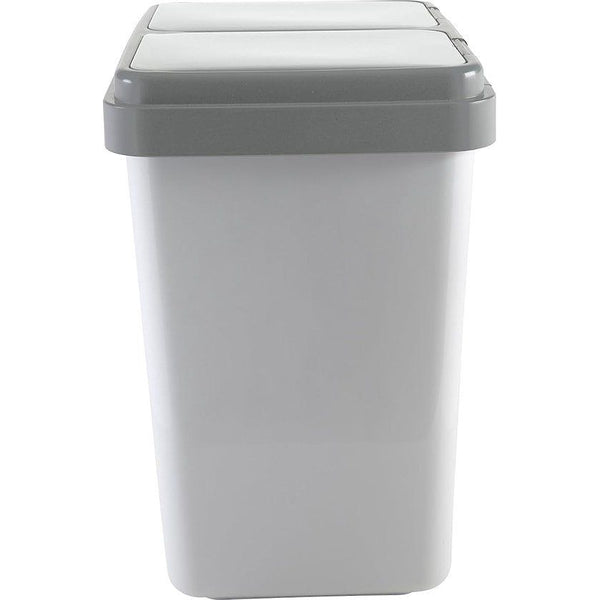 Duo Vuilnisemmer met deksel, kunststof vuilnisemmer voor de keuken, geurdichte afvalemmer met afvalscheidingssysteem, 2 x (±)25 liter, diverse kleuren