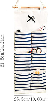 2 stuks hangende organizers voor deur, hangende opbergtas, entree garderobe, gebruiksvoorwerpentas hangend, kan in slaapkamer, woonkamer, kantoor, keuken, badkamer worden gebruikt (blauw)