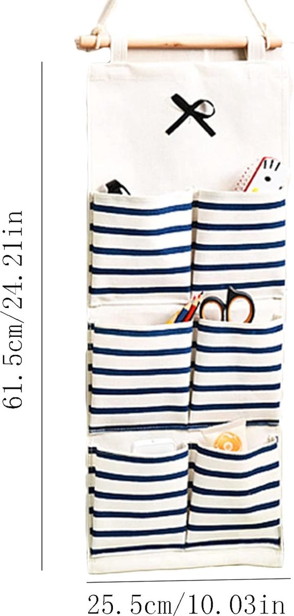 2 stuks hangende organizers voor deur, hangende opbergtas, entree garderobe, gebruiksvoorwerpentas hangend, kan in slaapkamer, woonkamer, kantoor, keuken, badkamer worden gebruikt (blauw)