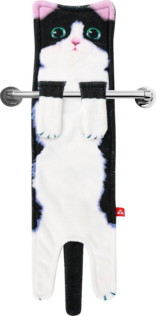 Kattenhanddoeken voor badkamer, grappige kattenkeukendoeken, decoratieve handdoek, gepersonaliseerd, kattenhanddoek, absorberend, zacht, cadeaus voor vrouwen/kattenliefhebbers (A)