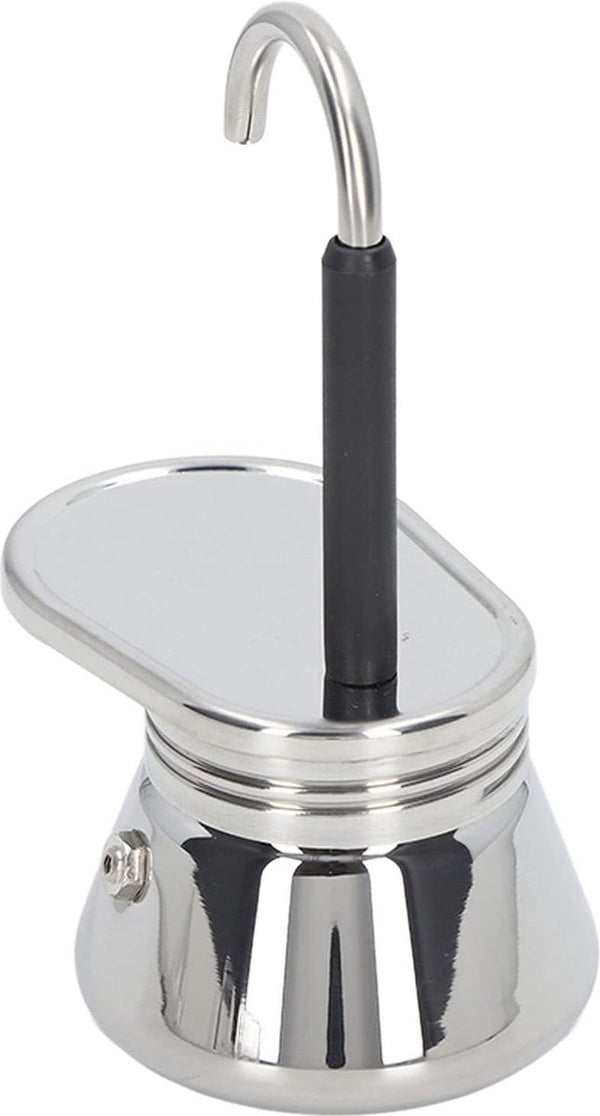 Mokkakan, 6,1 x 8,7 inch, met enkele uitloop, roestvrij staal, espressokoker, mini-fornuis, espressomachine, Italiaans type, espressokopjes, koffiezetapparaat